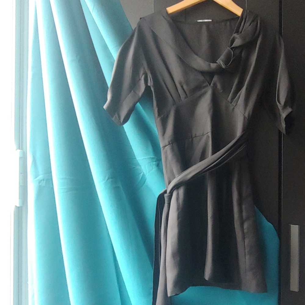Karl Lagerfeld Silk Sash Dress